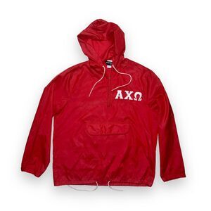 VTG 70s Alpha Chi Omega Sorority Anorak Windbreaker Sportsmaster USA Pullover